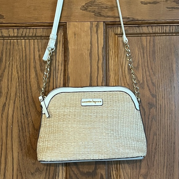 Nanette Lepore Handbags - Nanette 🌟HP🌟 Lepore Leather Straw  Bag